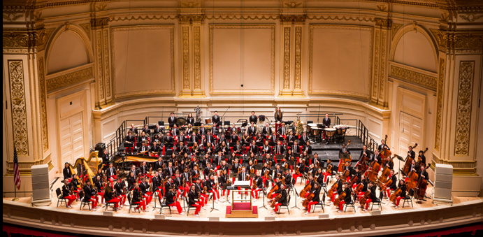 National Youth Orchestra of the United States of America is performing