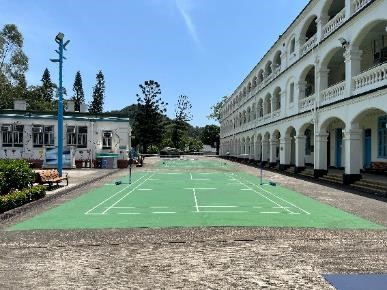 Outdoor badminton court