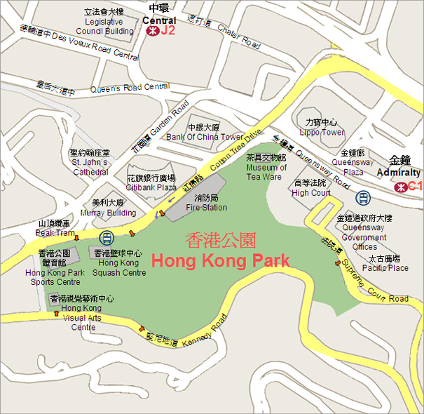 Hong Kong Park Map
